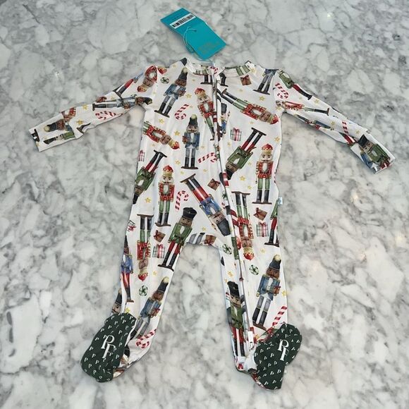 NWT POSH PEANUT NUTCRACKER FOOTIE 6/9M - Picture 1 of 5